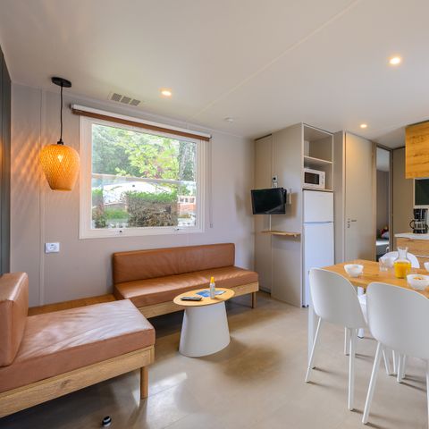 MOBILHOME 6 personnes - COTTAGE CONFORT 3 ch. 6 pers. - 35m2 - terrasse couverte
