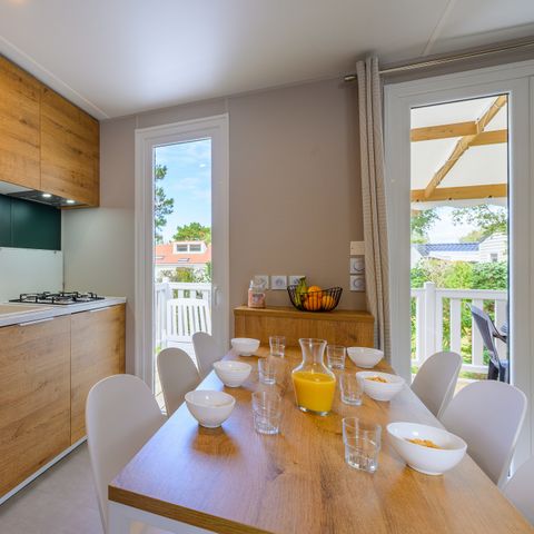 MOBILHOME 6 personnes - COTTAGE CONFORT 3 ch. 6 pers. - 35m2 - terrasse couverte