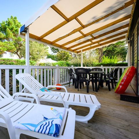 MOBILHOME 6 personnes - COTTAGE CONFORT 3 ch. 6 pers. - 35m2 - terrasse couverte