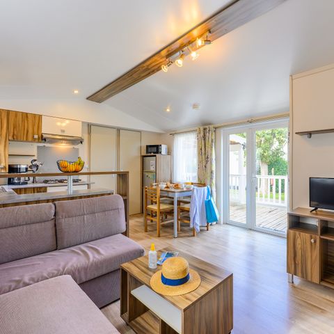 MOBILHOME 6 personnes - LOISIR CONFORT 3 ch. 6 pers. - 36m2 - terrasse couverte