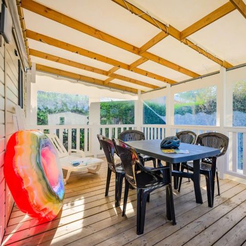 Mobilhome 4 personnes - SIGNATURE PRESTIGE + CLIM 2 chambres - 34m2 - terrasse couverte