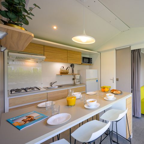 MOBILHOME 5 personnes - COTTAGE CONFORT 2 ch. 4/5 pers. - 30m2 - terrasse parasol 5 pers