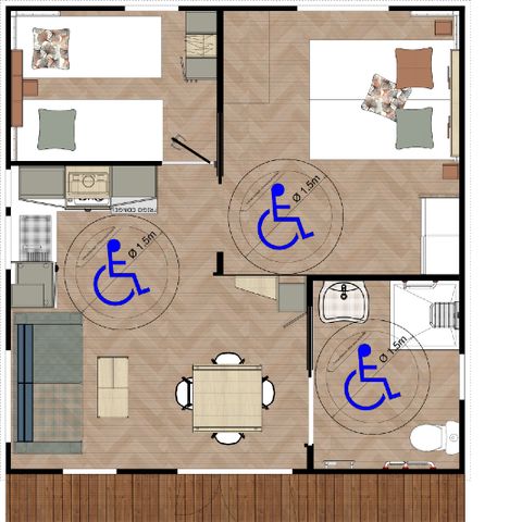 MOBILHOME 4 personnes - COTTAGE PMR 4p