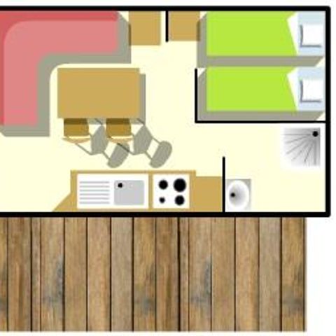 MOBILHOME 4 personnes - COTTAGE CONFORT 4p