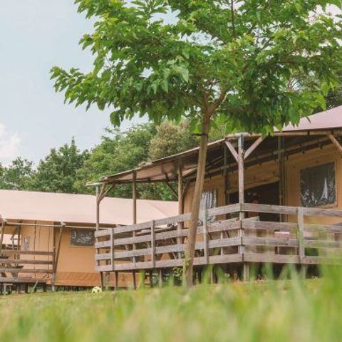 Tente en toile et en bois 8 personnes - Safari Lodge 8p