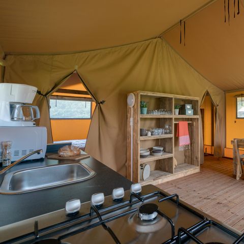 TENTE TOILE ET BOIS 6 personnes - Woody lodge 2chambres sans sanitaires