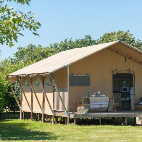 Tente en toile et en bois 6 personnes - Woody lodge 3Chambres sans sanitaires