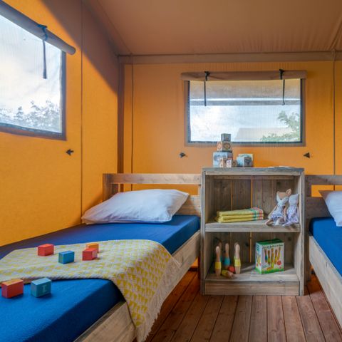 TENTE TOILE ET BOIS 6 personnes - Woody lodge 3Chambres sans sanitaires