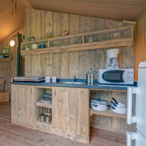 TENTE TOILE ET BOIS 6 personnes - Woody Lodge, Climatisée - 3 chambres