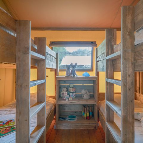 TENTE TOILE ET BOIS 6 personnes - Safari Lodge, 6p Climatisée