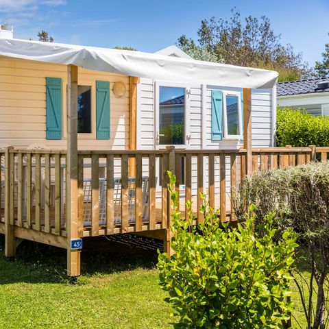 MOBILHOME 6 personnes - Classic | 2 Ch. | 4/6 Pers. | Terrasse surélevée | 1 SDB | TV