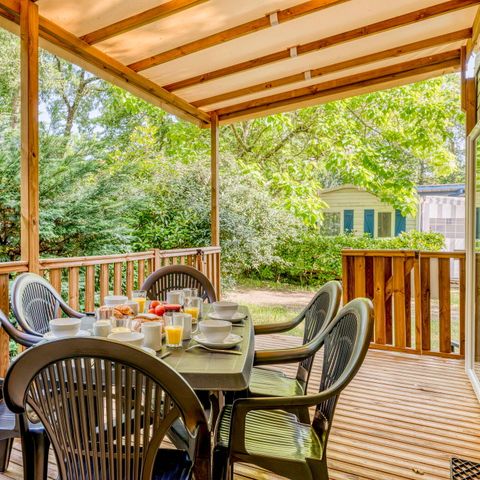 MOBILHOME 6 personnes - Comfort | 3 Ch. | 6 Pers. | Terrasse surélevée | Clim.