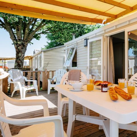 MOBILHOME 6 personnes - Mobil-home | Comfort | 3 Ch. | 6 Pers. | Terrasse surélevée | TV