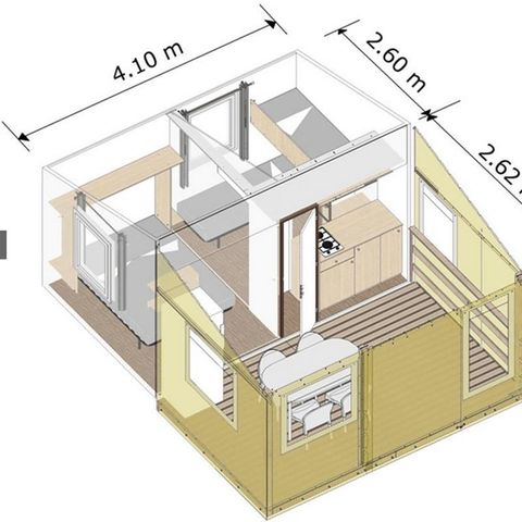 TENTE 5 personnes - Eco  2 Chambres 
