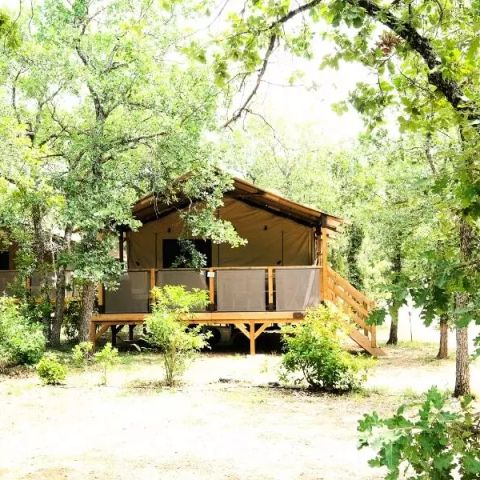 TENTE TOILE ET BOIS 5 personnes - Tente Lodge Premium 3 Pièces 5 Personnes