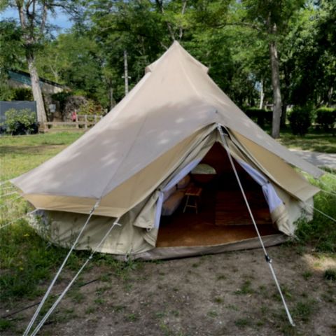 Tente en toile et en bois 2 personnes - Bivouac - 2 pers