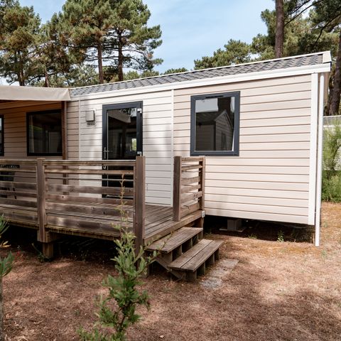 MOBILHOME 4 personnes - Mobil-home Premium 32m² (2 chambres - 2 sdb) + Lave Vaisselle + terrasse semi-couverte 15m²