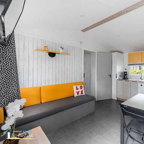 MOBILHOME 4 personnes - Mobil-home Premium 32m² (2 chambres - 2 sdb) + Lave Vaisselle + terrasse semi-couverte 15m²