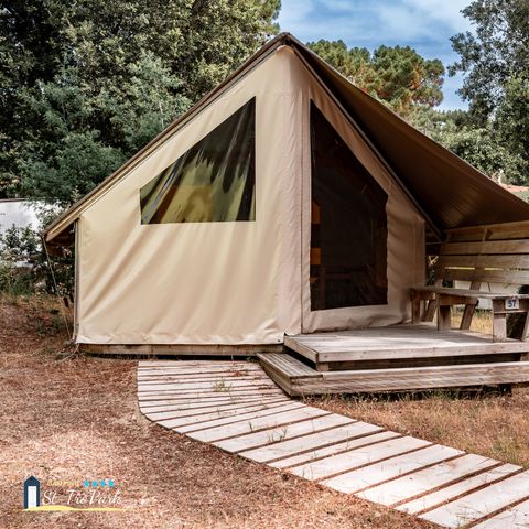 LODGE 4 personnes - Tente Écolodge Confort 17m² (2 chambres) - sans sanitaires