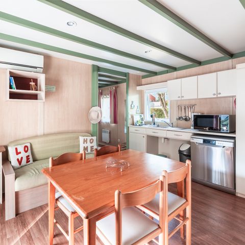 MOBILHOME 4 personnes - Premium 32m² (2 chambres) réservé aux personnes à mobilité réduite avec climatisation