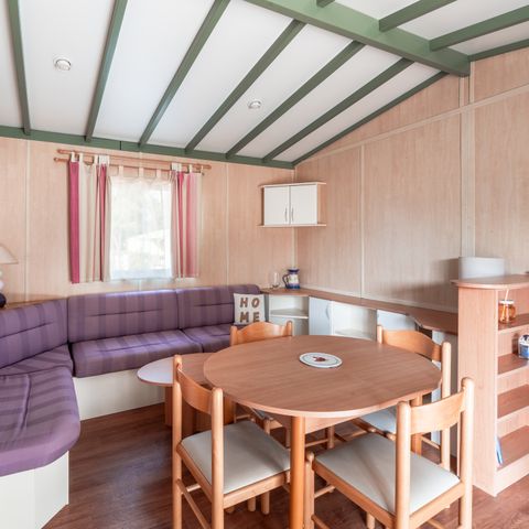 CHALET 6 personnes - Chalet Premium 46m² (3 chambres) + Climatisation + Lave-vaisselle + Terrasse couverte