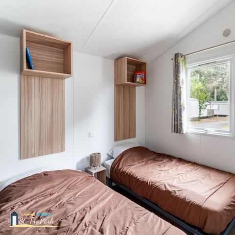 MOBILHOME 4 personnes - Mobil-home Confort 27.5m² (2 chambres) + terrasse bois semi-couverte 11m²