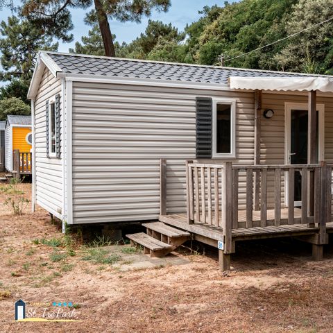 MOBILHOME 4 personnes - Mobil-home Confort 27.5m² (2 chambres) + terrasse bois semi-couverte 11m²