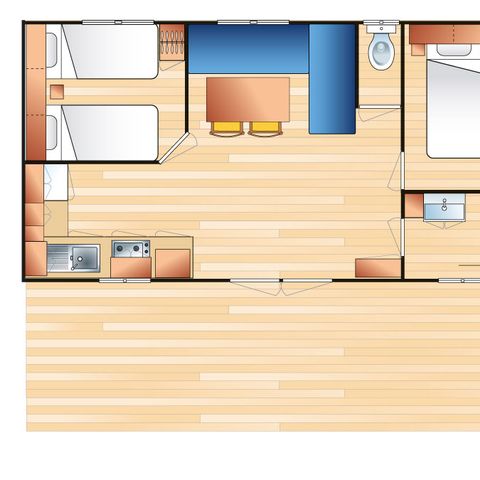 MOBILHOME 4 personnes - SUNELIA CONFORT ESPRIT SUD