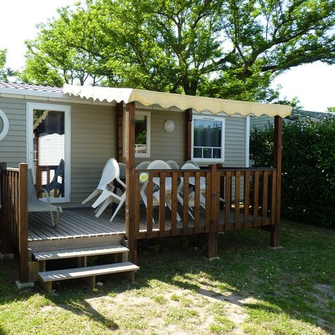 MOBILHOME 7 personnes - Mobil home Standard 32 m² 3 chambres + terrasse 12m² semi-couverte (9m²) 6/7 pers