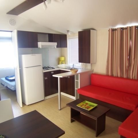 MOBILHOME 5 personnes - Mobil home Confort 32 m² 2 chambres + terrasse 12m² semi-couverte (9m²) + TV 4/5 pers