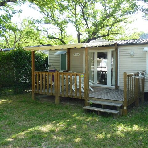 MOBILHOME 5 personnes - Mobil home Confort 32 m² 2 chambres + terrasse 12m² semi-couverte (9m²) + TV 4/5 pers