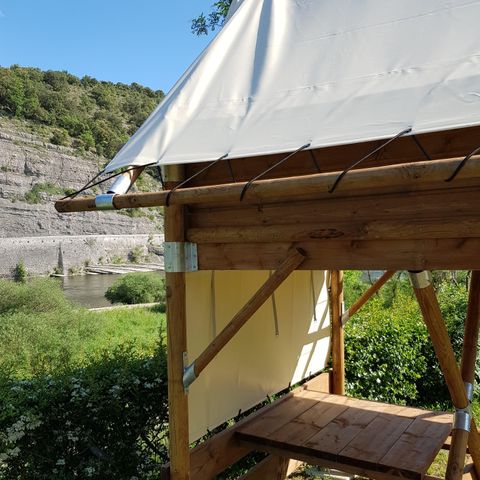 TENTE TOILE ET BOIS 2 personnes - Tente Bivouac Confort 6m² 1 chambre 1/2 pers