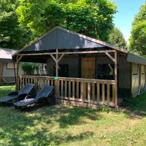 TENTE TOILE ET BOIS 4 personnes - Cocotier