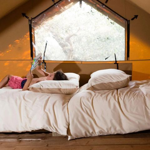 Tente en toile et en bois 5 personnes - Safari Lodge