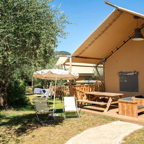 Tente en toile et en bois 5 personnes - Safari Lodge