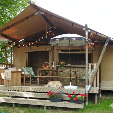 Tente en toile et en bois 5 personnes - LUXURY SAFARI LODGE
