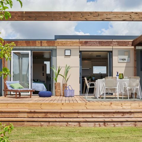 MOBILHOME 2 personnes - Sunêlia Luxe TAOS S2 2 pers. 1 ch. 1 sdb. avec ou sans jacuzzi privatif