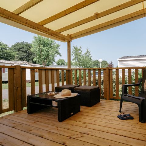 MOBILHOME 6 personnes - Premium | 3 Ch. | 6 Pers. | Terrasse Lounge | Clim.
