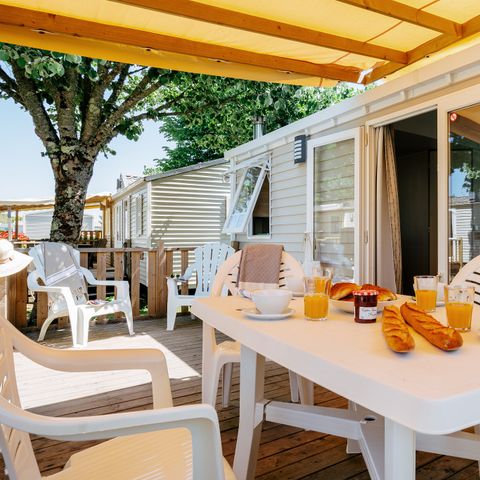 MOBILHOME 4 personnes - Comfort XL | 2 Ch. | 4 Pers. | Terrasse surélevée | 2 SDB | Clim. | TV