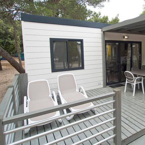 MOBILHOME 6 personnes - Mobil-home | Premium | 3 Ch. | 6 Pers. | Terrasse surélevée | Clim. | TV