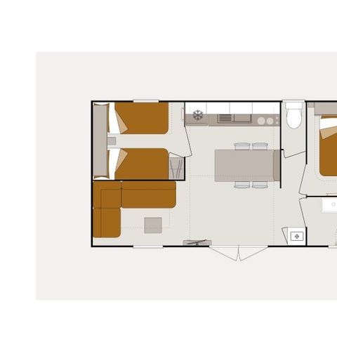 MOBILHOME 6 personnes - 4/6 personnes 2 chambres, LUXE et bord d'étang, 31m2 catégorie 4