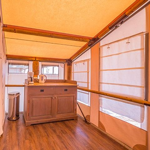 TENTE TOILE ET BOIS 5 personnes - Safari | 2 Ch. | 4/5 Pers. | 1 SDB | Clim.