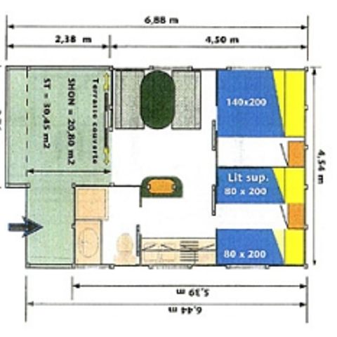 CHALET 5 personnes - STANDARD CLUB 3