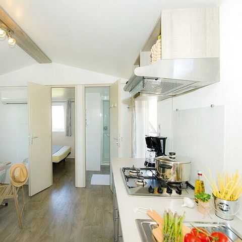 MOBILHOME 6 personnes - Comfort | 3 Ch. | 6 Pers. | Terrasse surélevée | Clim. | TV