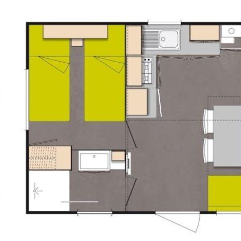 MOBILHOME 4 personnes - PRESTIGE 2ch 4pers - 27m2