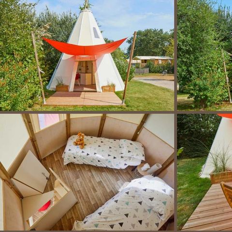 HÉBERGEMENT INSOLITE 5 personnes - TIPI HOME 3ch 5pers - sans sanitaire - 34m2