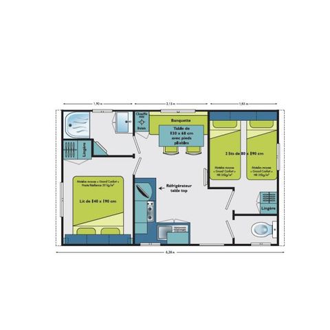 MOBILHOME 4 personnes - FAMILY CLASSIC