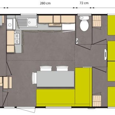 MOBILHOME 6 personnes - Espace Classic - Climatisation - TV 30m2