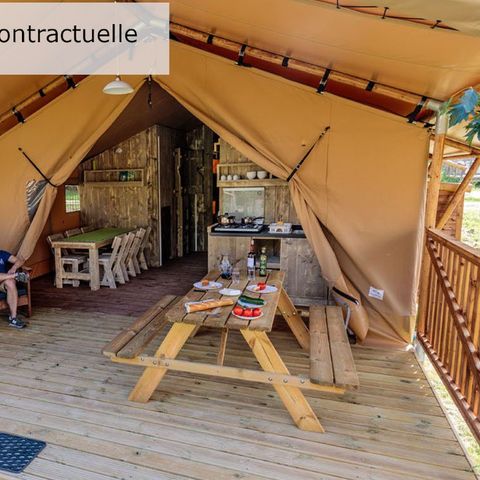 TENTE TOILE ET BOIS 4 personnes - Tente Lodge