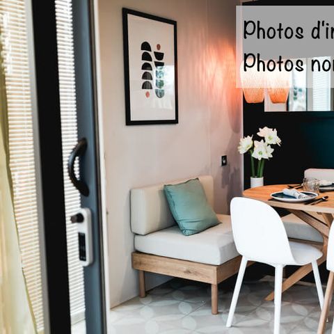 MOBILHOME 4 personnes - Family Premium BDL 28m² - Clim + TV + Terrasse Couverte
